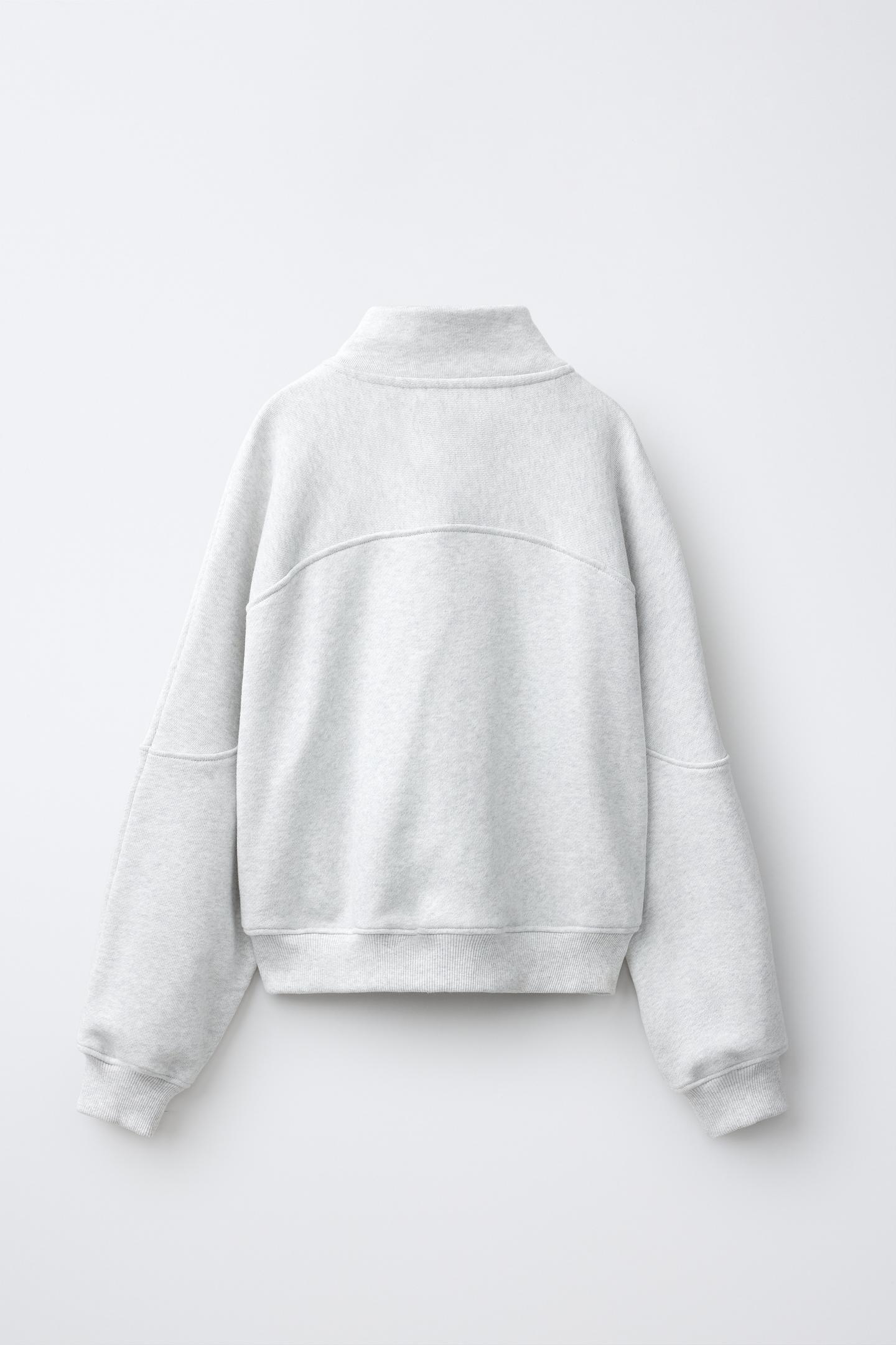 Детский свитшот Zara Fruit OF the Loom™ Embroidered Logo, цвет: Серый меланжевый — фото 2