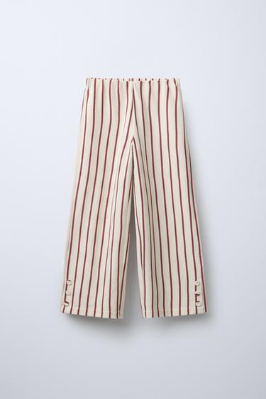 Zara STRIPED CULOTTES - Sand