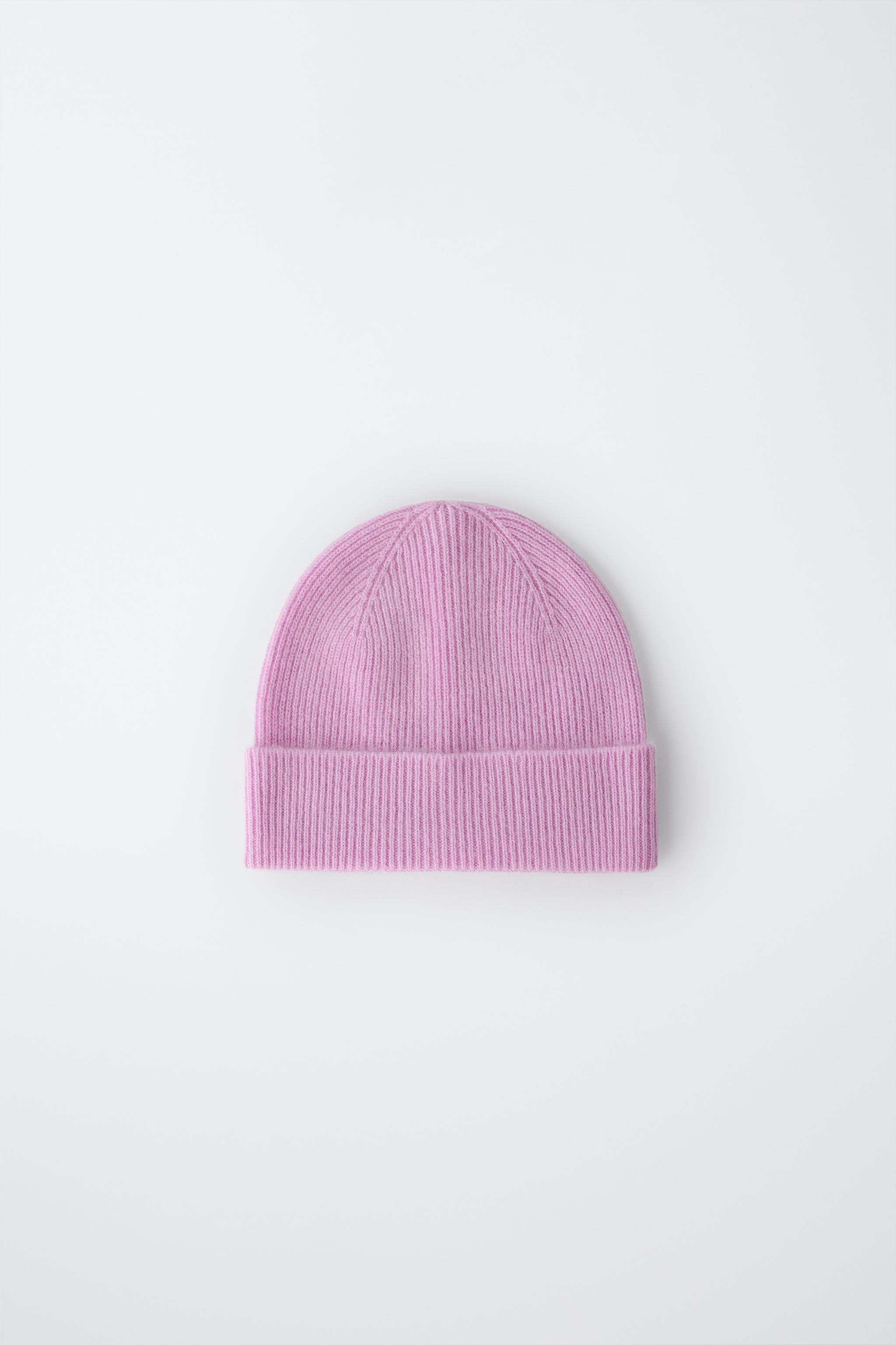 100% CASHMERE BEANIE — Pink