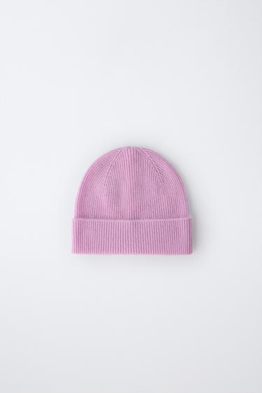 100% CASHMERE BEANIE - Pink by Zara