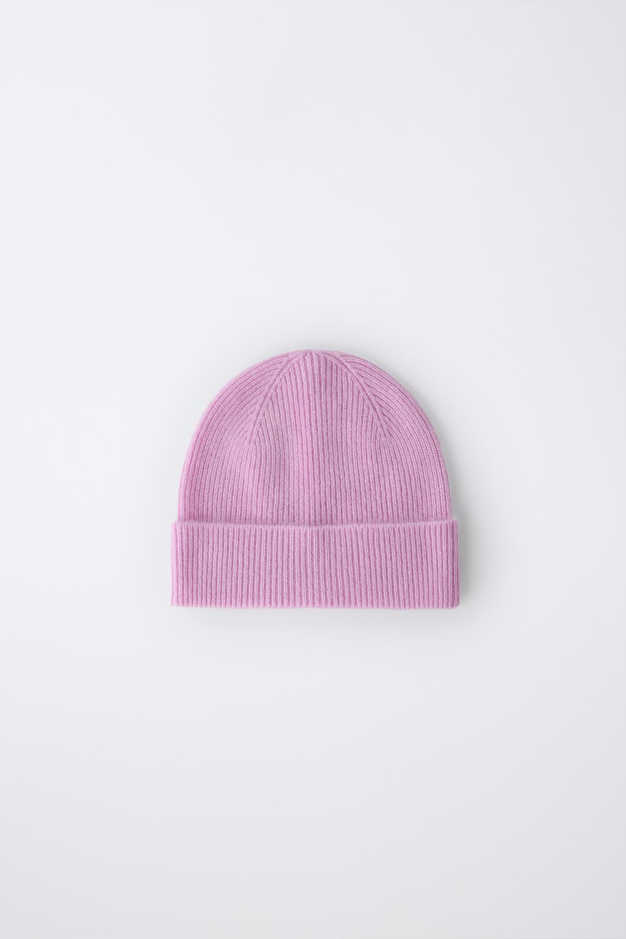 ZARA TIMELESS - 100% CASHMERE HAT — Pink
