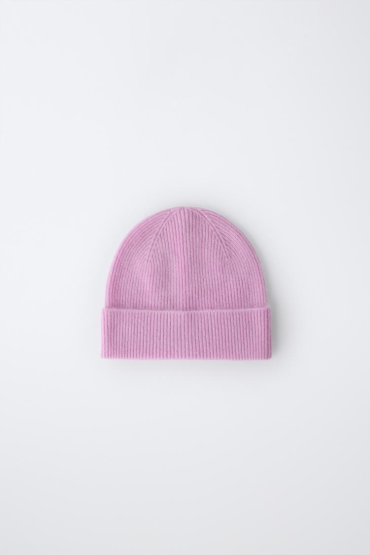 ZARA TIMELESS - 100% CASHMERE HAT — Pink
