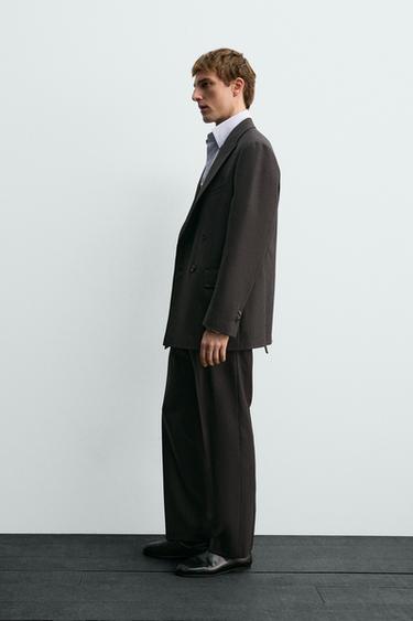AARON LEVINE X ZARA WOOL SUIT TROUSERS - Brown by Zara - Image 3