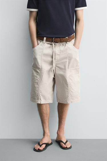 SHORT BAGGY FIT À CEINTURE - Pierre de Zara