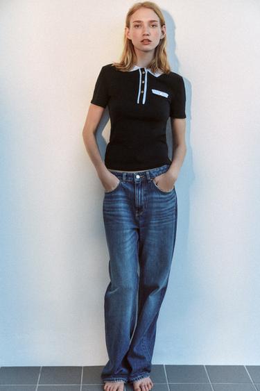 CONTRAST POLO - Black by Zara - Image 0