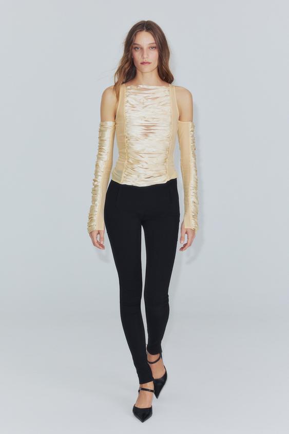 TOP BIMATIÈRE À BRETELLES - Écru de Zara - Image 0
