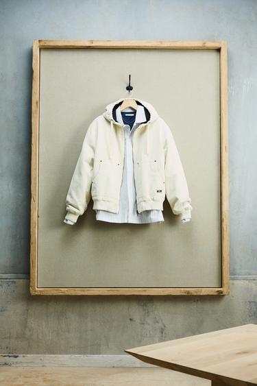 CORDUROY PUFFER JACKET - Ecru by Zara - Image 0