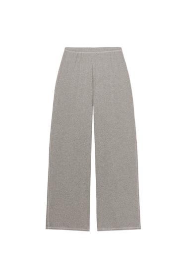 WIDE FLOWING TROUSERS - Grey marl by Zara