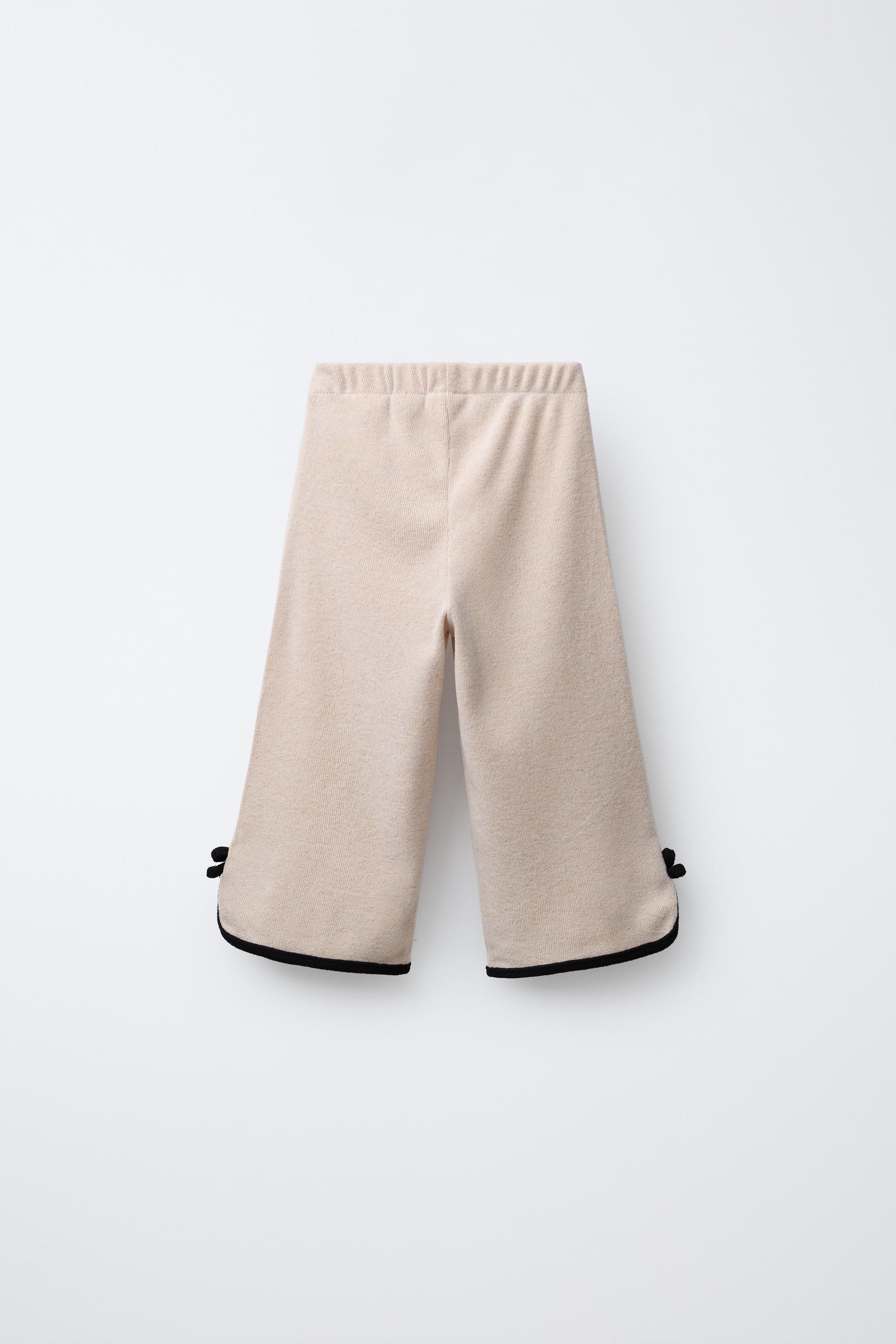 PANTALON JUPE-CULOTTE SOFT TOUCH AVEC DÉCOR NOEUD EN CONTRASTE