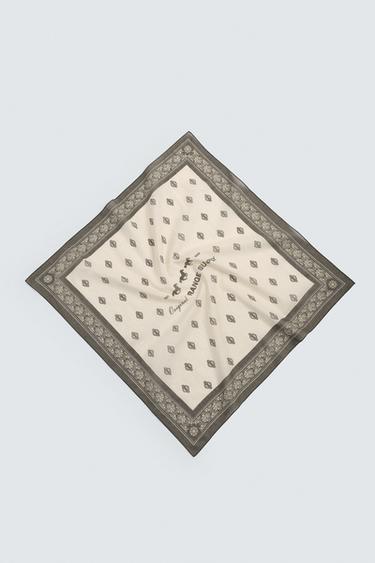 BANDANA À IMPRIMÉ GÉOMÉTRIQUE - Écru de Zara