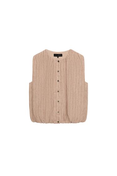 CUERPO RAYAS GLOBO - Marrón claro de Zara