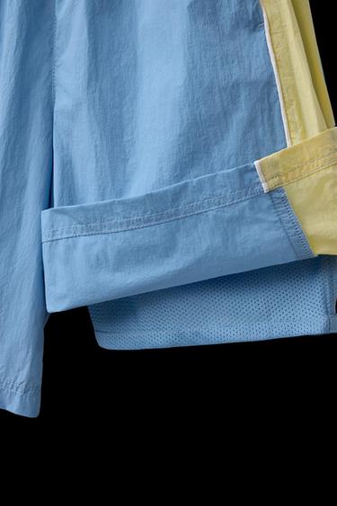TECHNICAL BERMUDA SHORTS WITH SIDE STRIPES - Yellow by Zara