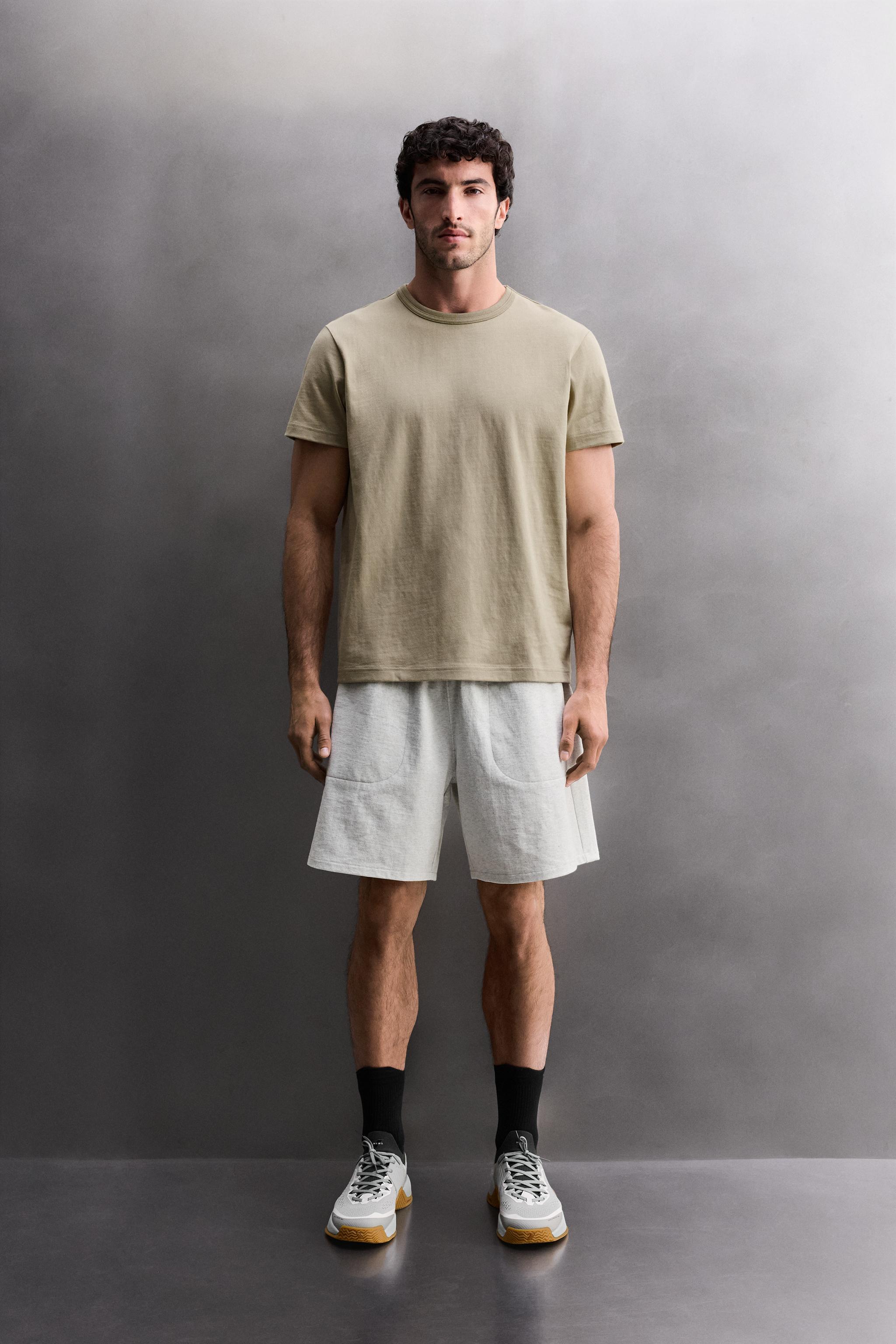 Zara AĞIR KUMAŞLI RELAXED FIT T-SHIRT görsel 8