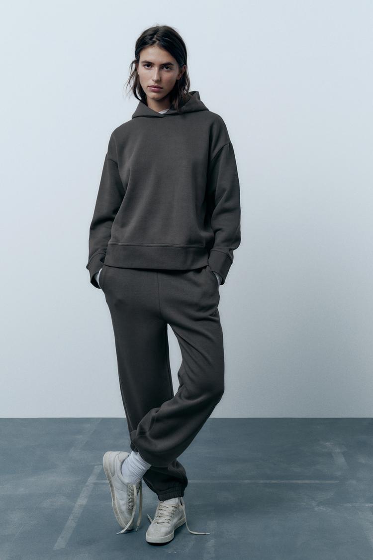 Women's Bomber Sweatshirt With Zip And Joggers Loungewear Zara