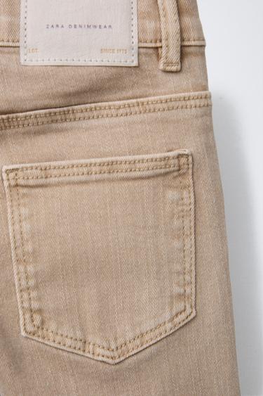 PANTALON EN SERGÉ REGULAR - Sable de Zara - Image 3