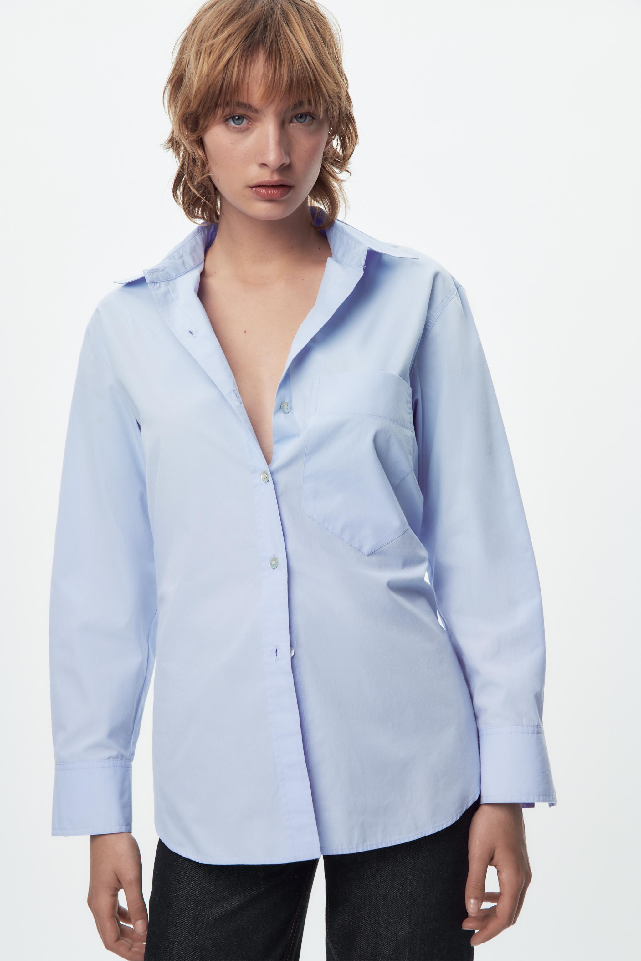 Light blue dress shirt womens online