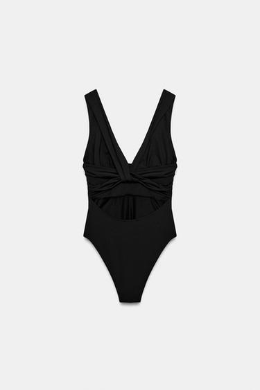 OPEN BACK POLYAMIDE BODYSUIT - Black by Zara - Image 7