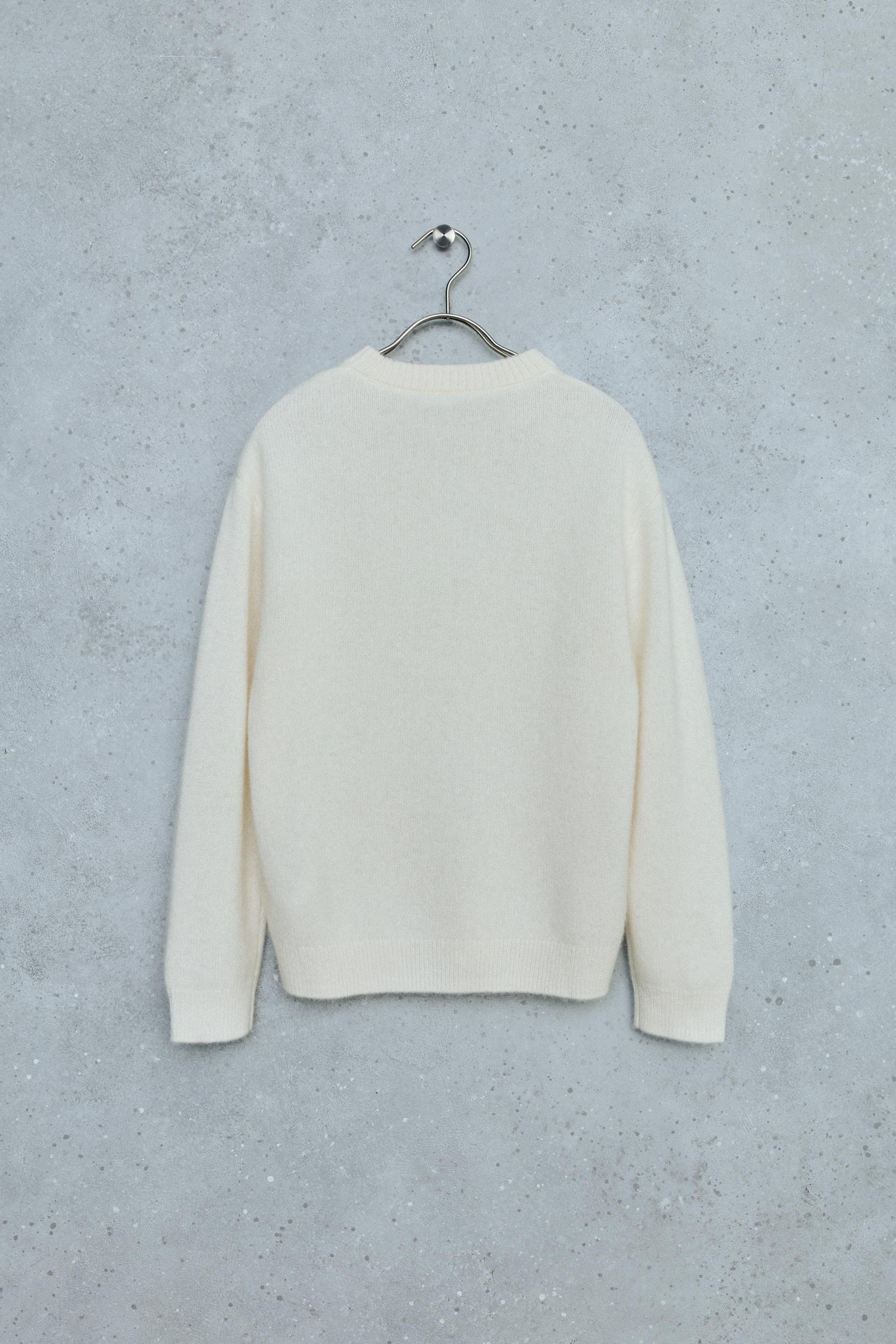 STORIESZ - 100% CASHMERE KNIT JUMPER — Ecru