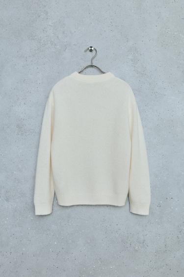 STORIESZ - 100% CASHMERE KNIT SWEATER — Ecru 2