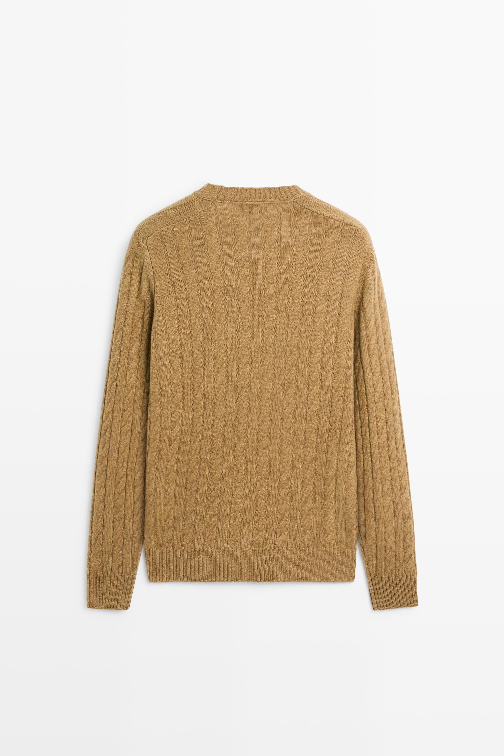 Pull en maille torsadée mélange de laine