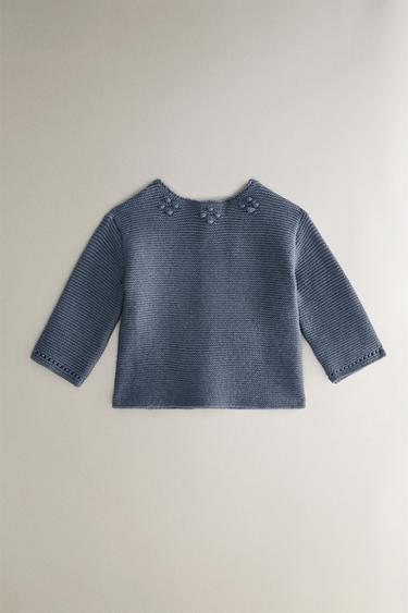 CHILDREN'S SWEATER WITH BOBBLES - Blue by Zara