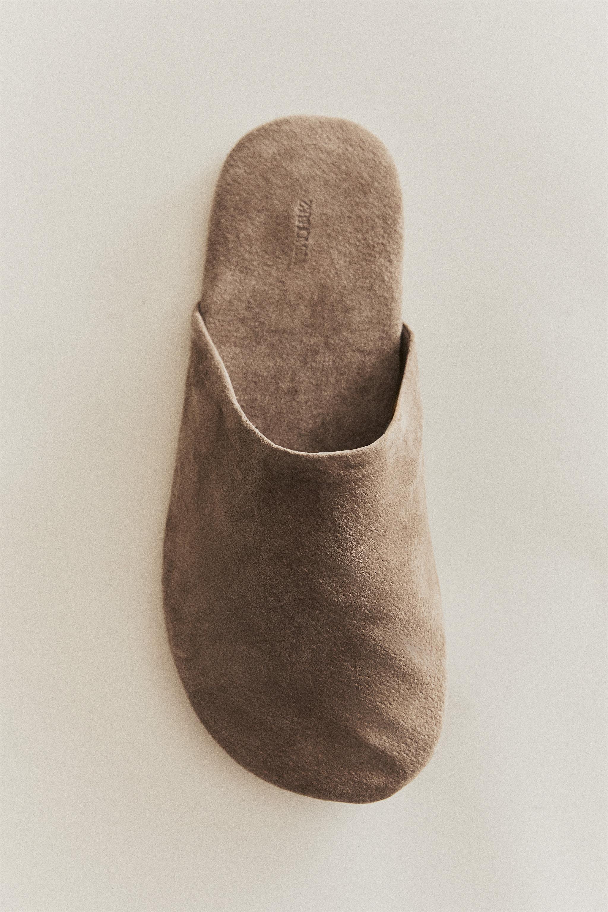 LEATHER MULE SLIPPERS — Green