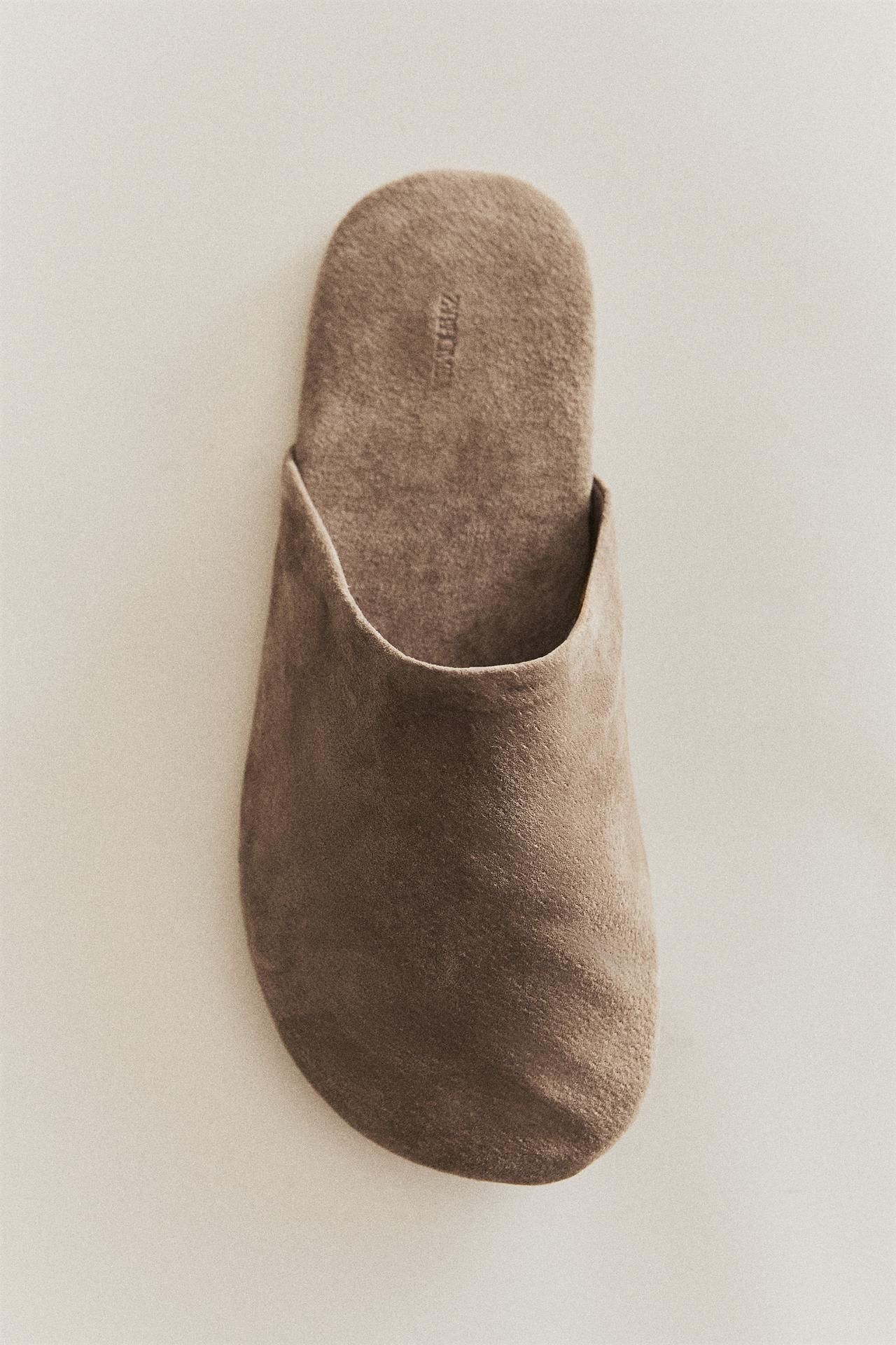 LEATHER MULE SLIPPERS — Green