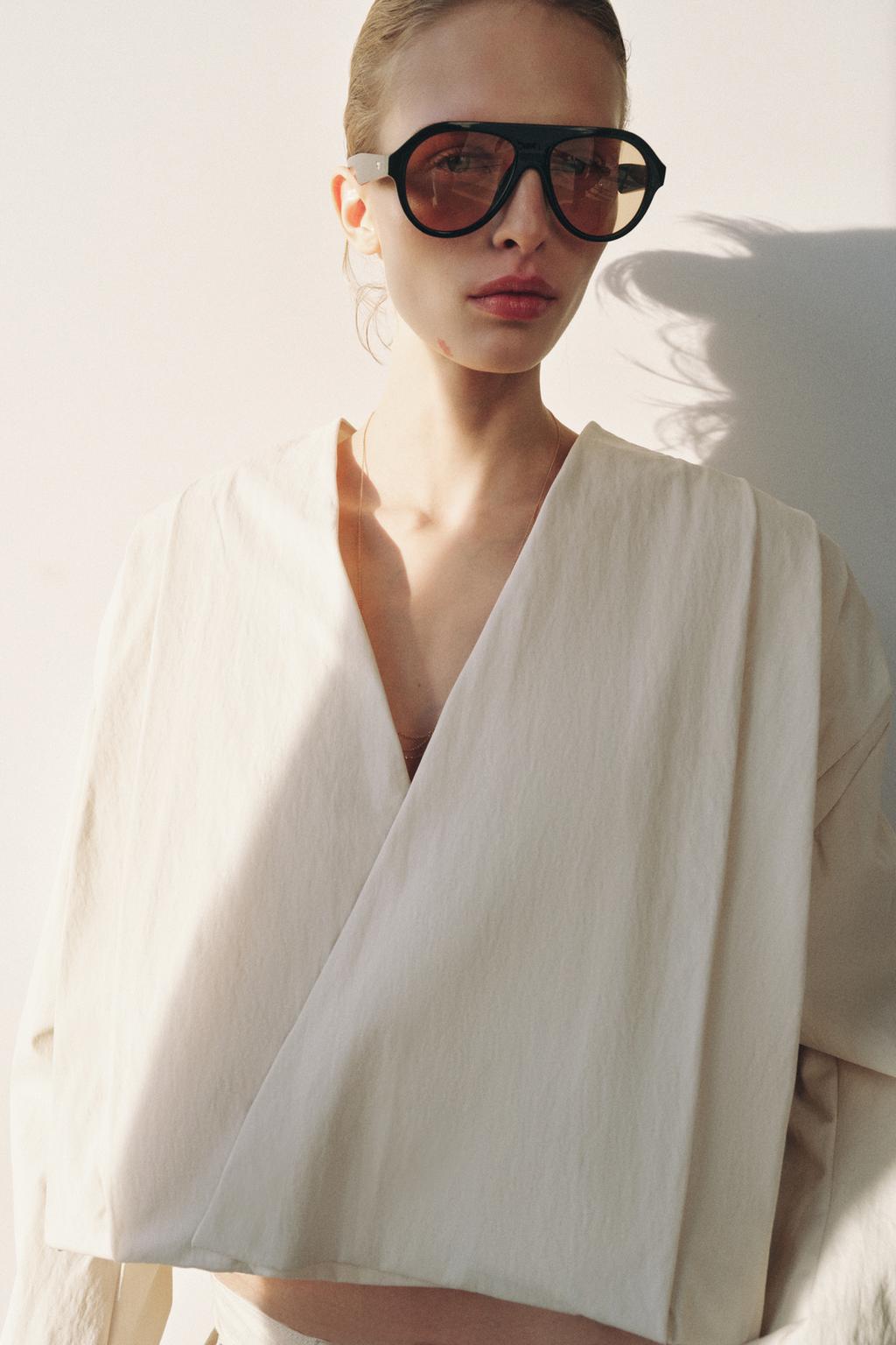 PLEATED WRAP JACKET ZW COLLECTION - image 2