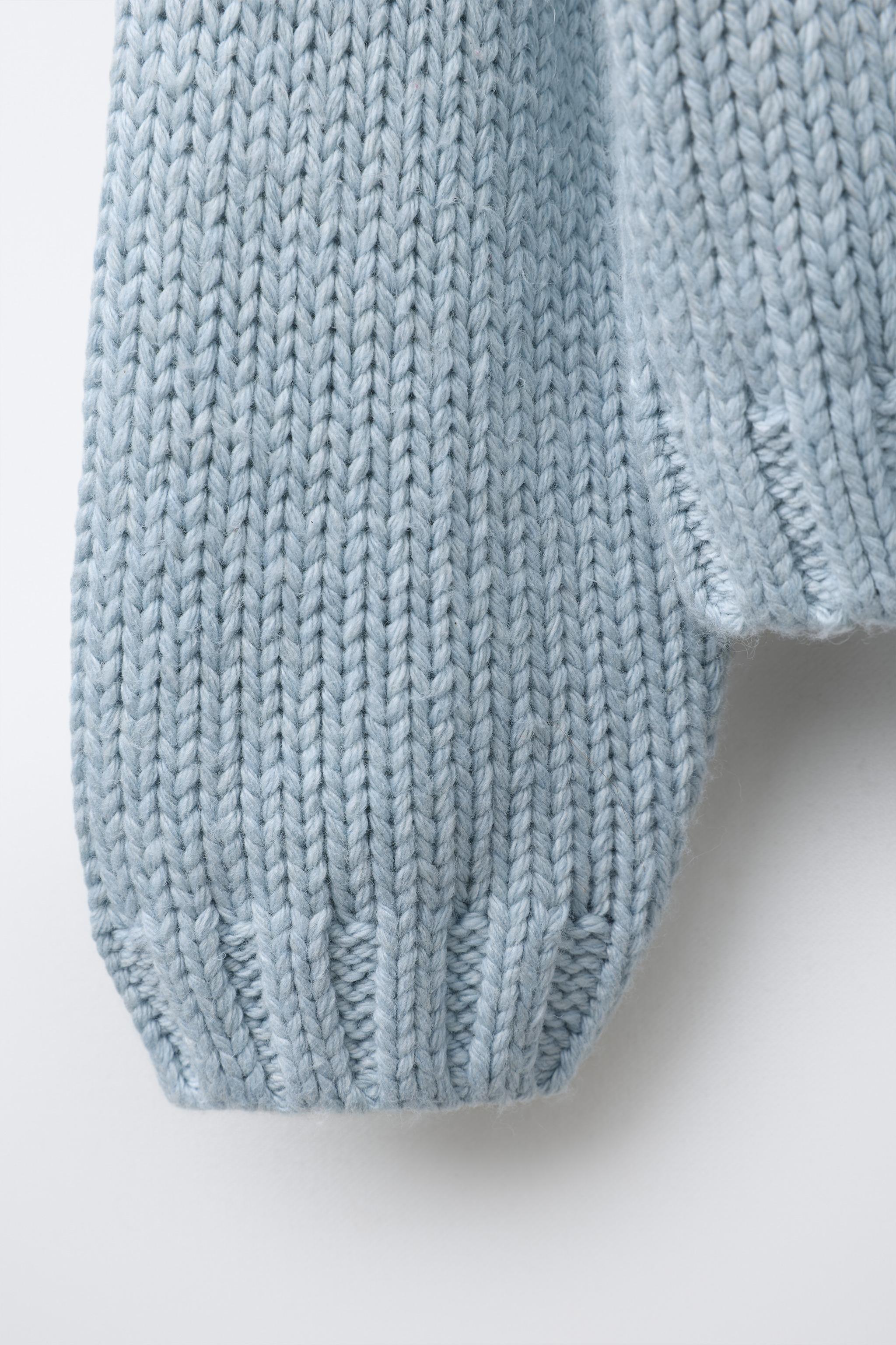 EMBROIDERED KNIT SWEATER - Pastel blue | ZARA United States