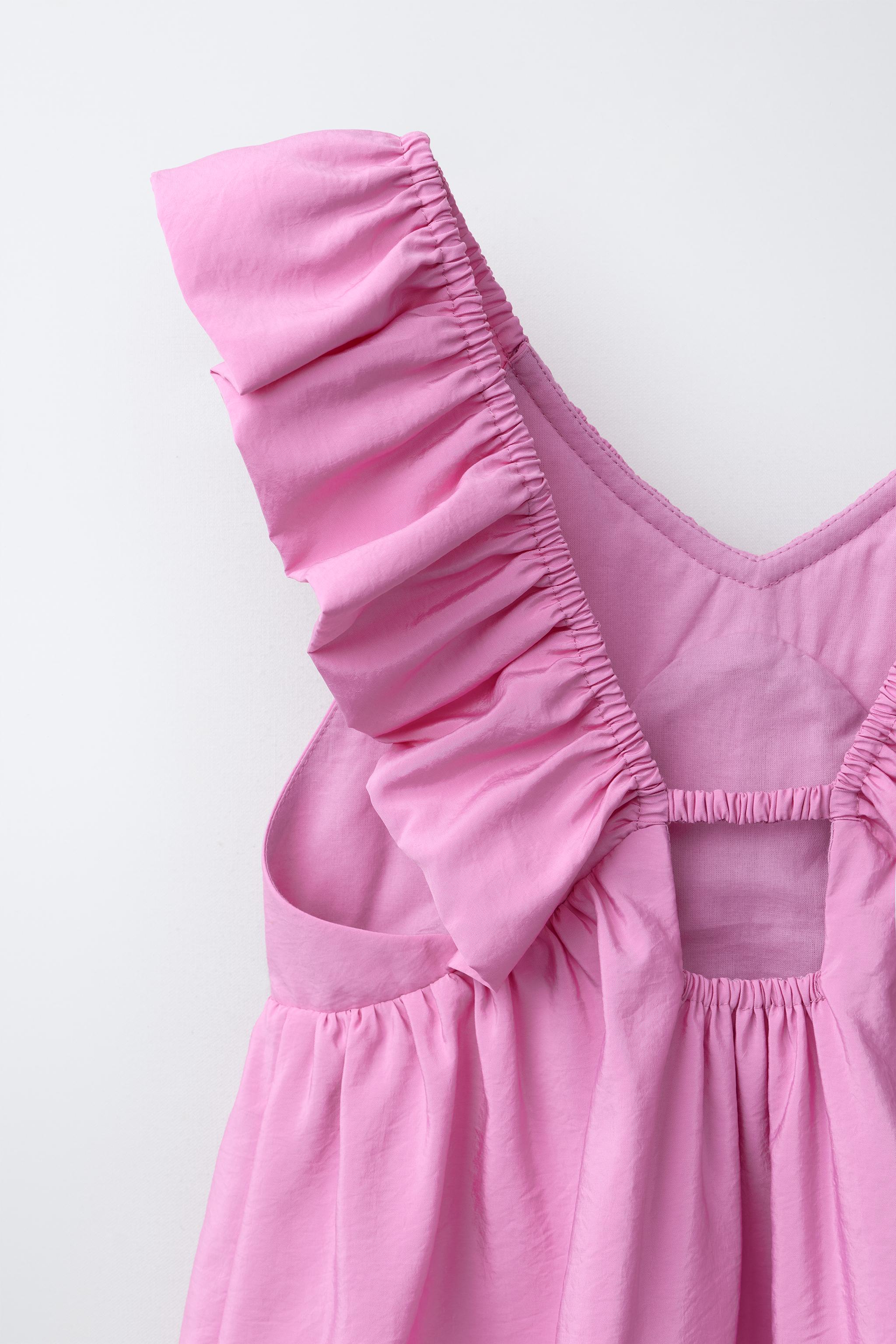 TAFFETA RUFFLE DRESS
