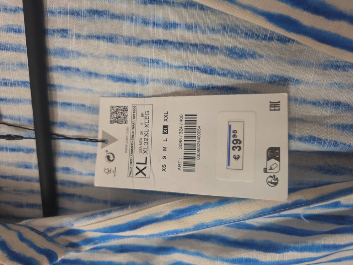 STRIPED LINEN BLEND DRESS WITH CUT-OUT DETAIL - Image 3