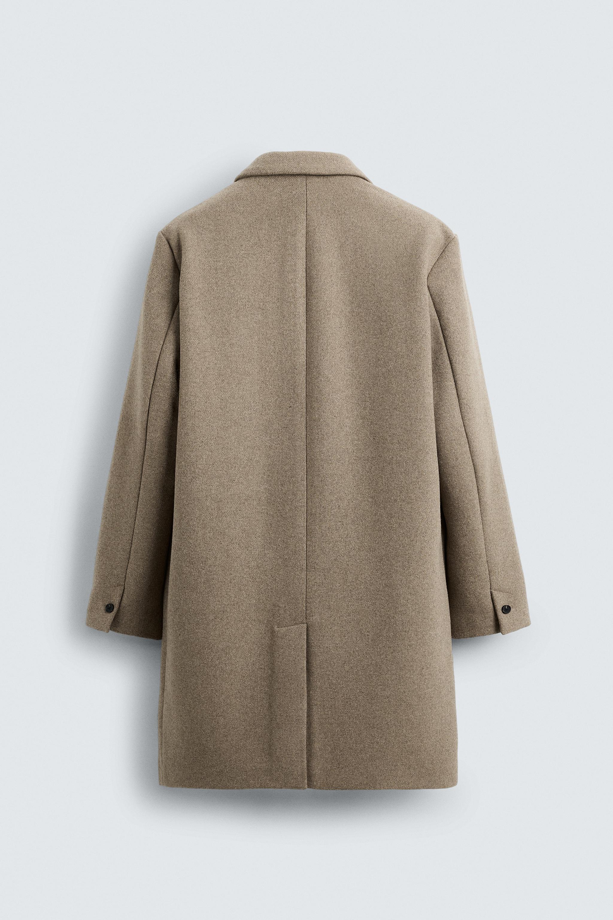 WOOL BLEND COAT - Mink | ZARA New Zealand