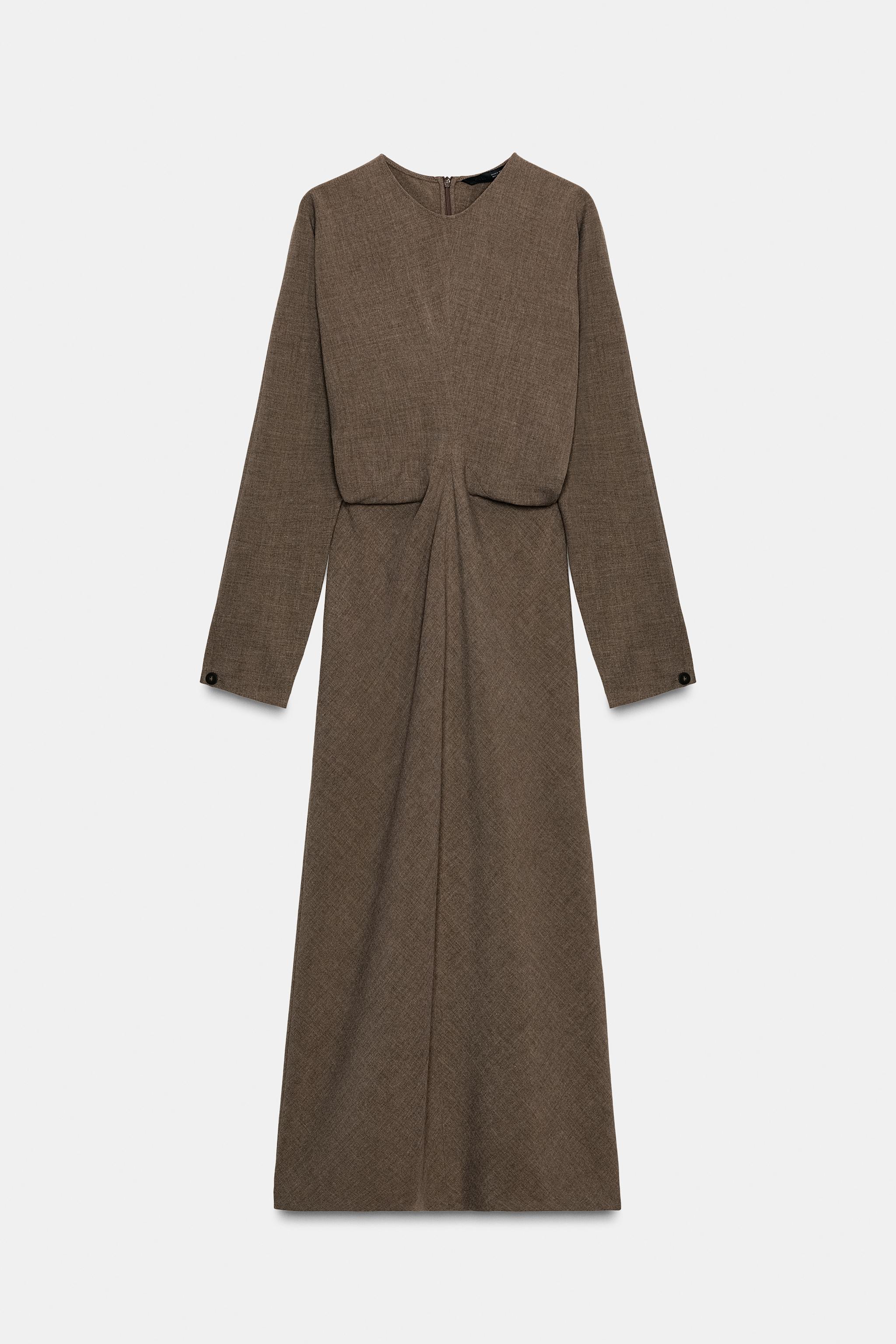 DRAPED MIDI DRESS ZW COLLECTION