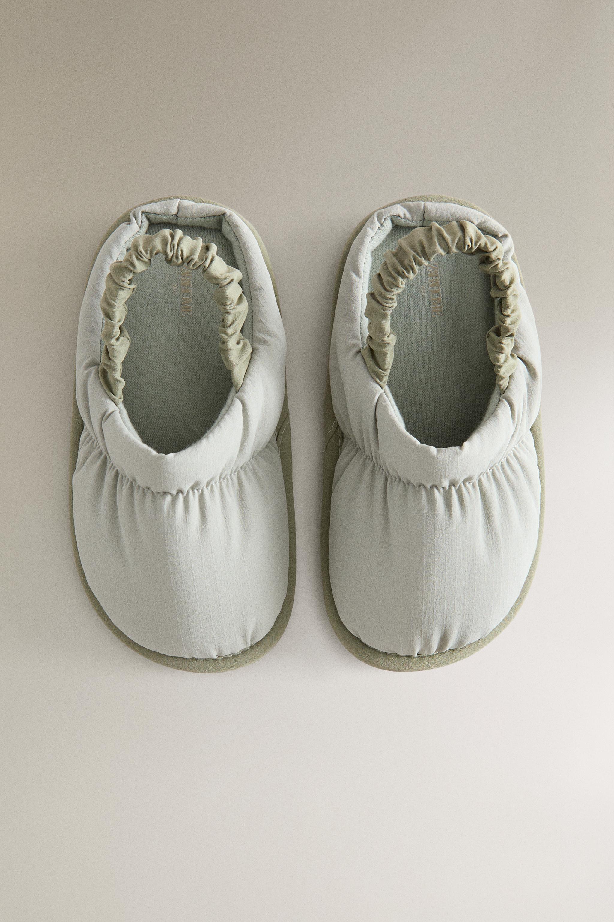 Детские тапочки Zara KIDS FABRIC SLIPPERS — фото 3