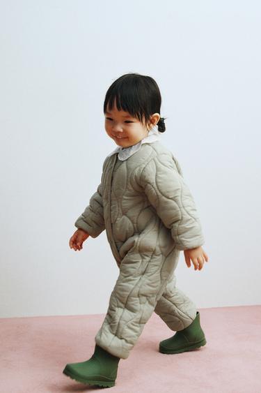 بودي سوت طويل منجد - أخضر فاتح الخاص بـ Zara