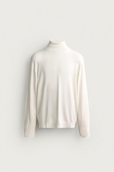 BASIC HIGH NECK JUMPER - Oyster-white by Zara