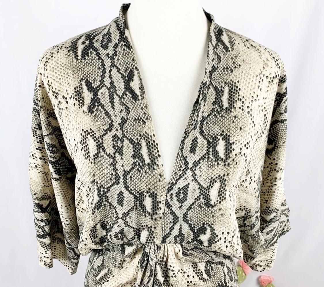 DRAPED PRINT DRESS - Image 7