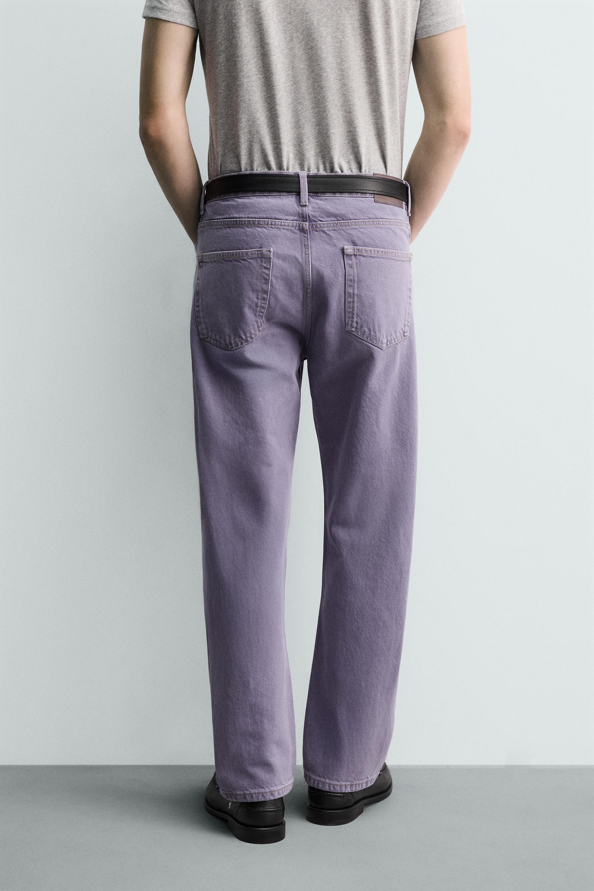 WASHED COLOR STRAIGHT FIT JEANS