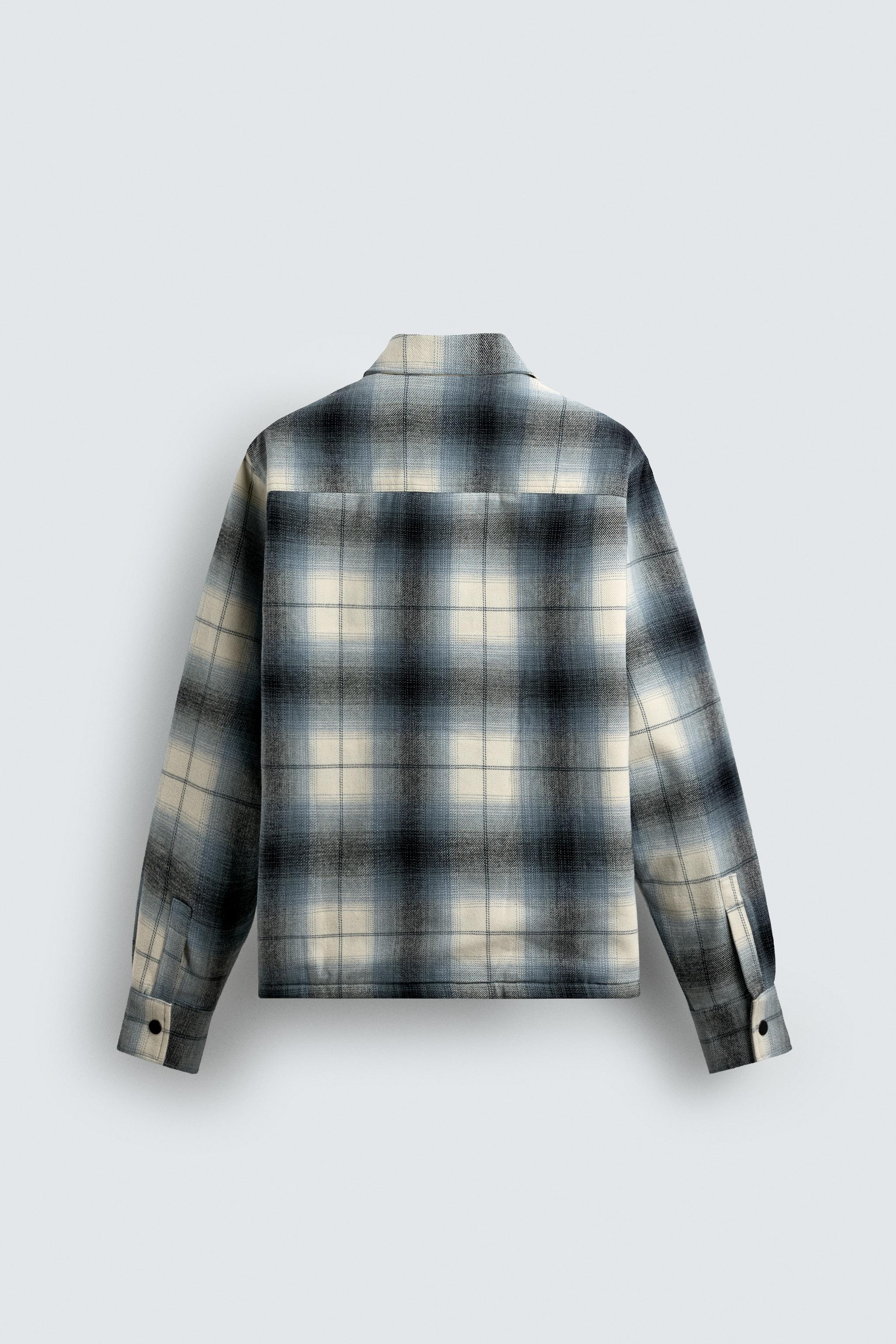 COMBINED PLAID OVERSHIRT