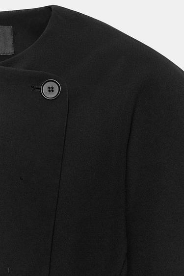 VESTE CROISÉE VOLUME - Noir de Zara - Image 8