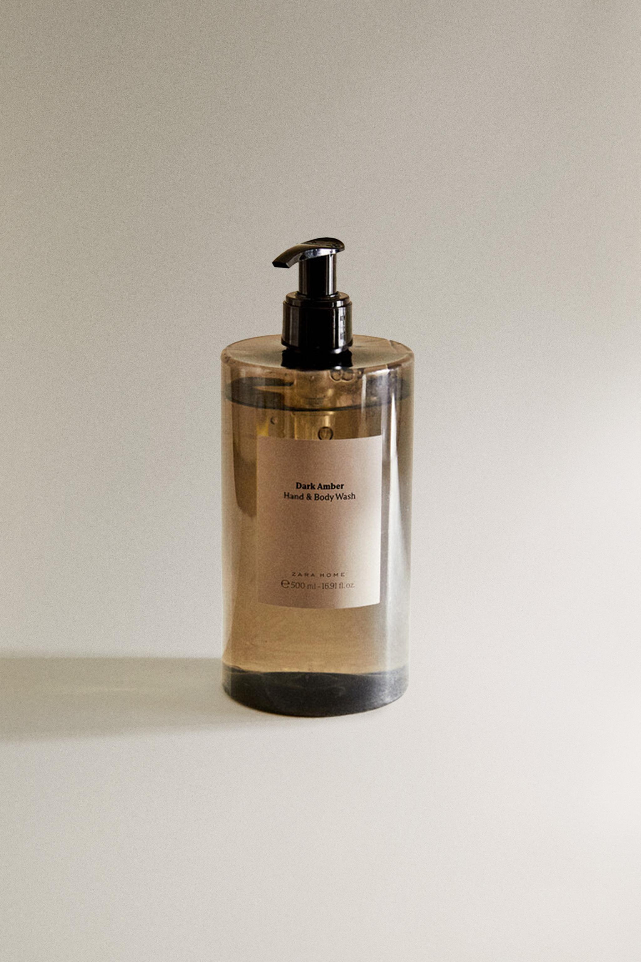 (500 ML) DARK AMBER LIQUID HAND AND BODY SOAP — Brown / Taupe