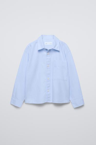 BRUSHED TWILL SHIRT - Light blue by Zara - Image 0