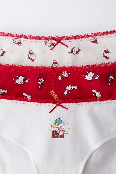 AGES 6-14 / THREE-PACK OF HELLO KITTY © SANRIO BRIEFS - Ecru / Red by Zara - Image 1