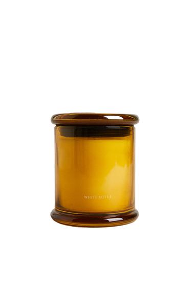(350 G) WHITE LOTUS SCENTED CANDLE - Intense red by Zara