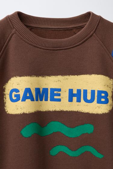 SHAPES PRINT SWEATSHIRT - Brown by Zara - Image 2