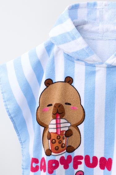 STRIPED CAPYBARA CAPYFUN © PONCHO TOWEL - Blue by Zara - Image 2