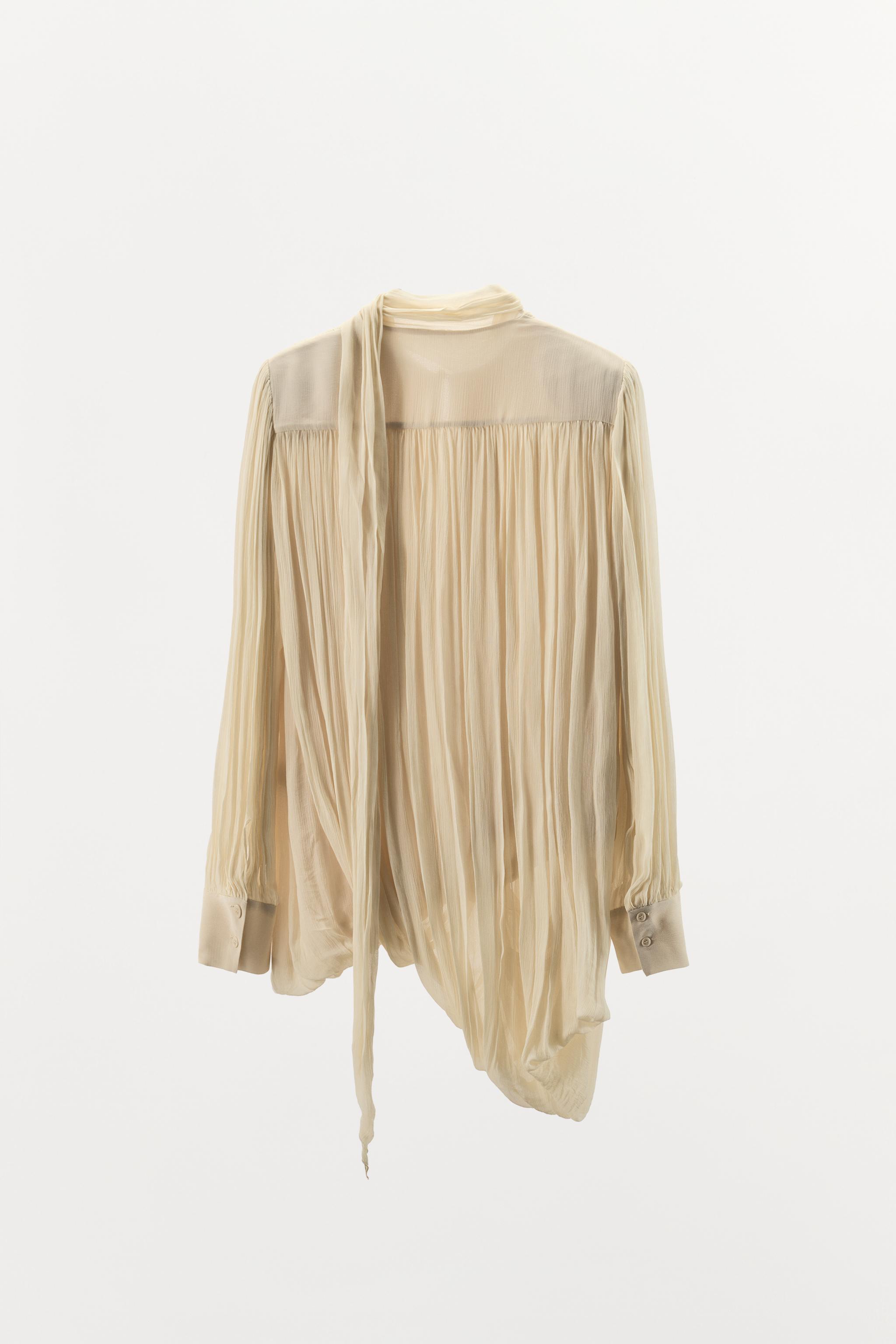 DRAPED SHOULDER PAD BLOUSE ZW COLLECTION LIMITED EDITION