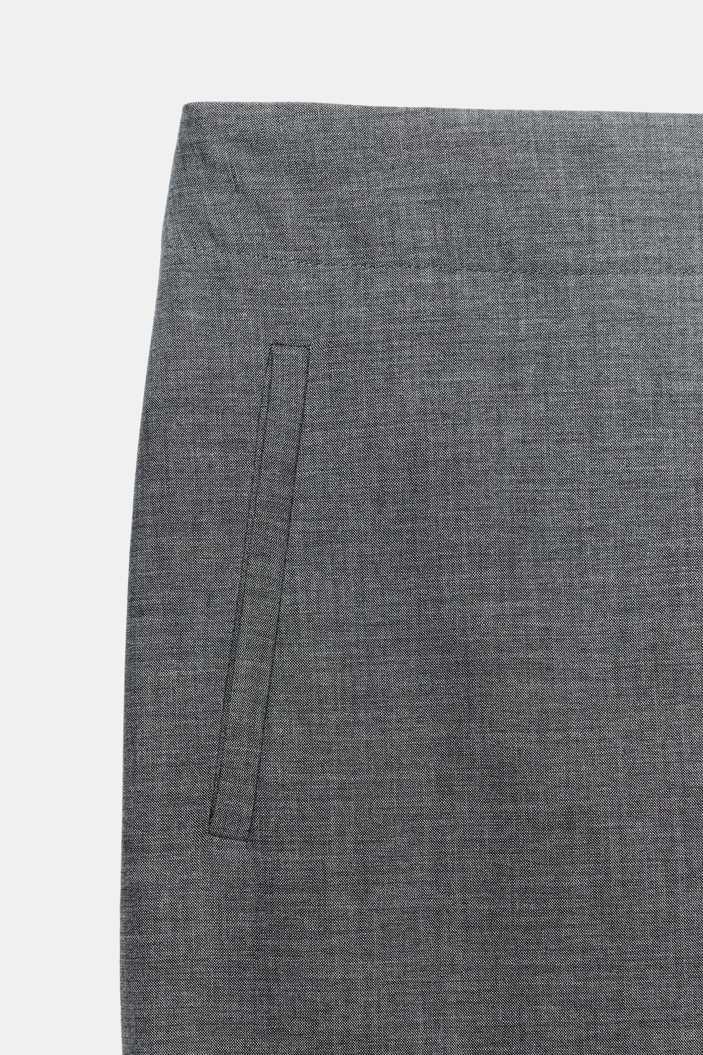 Женские брюки Zara ZW Collection Wool Stirrup, цвет: Серый меланжевый — фото 11