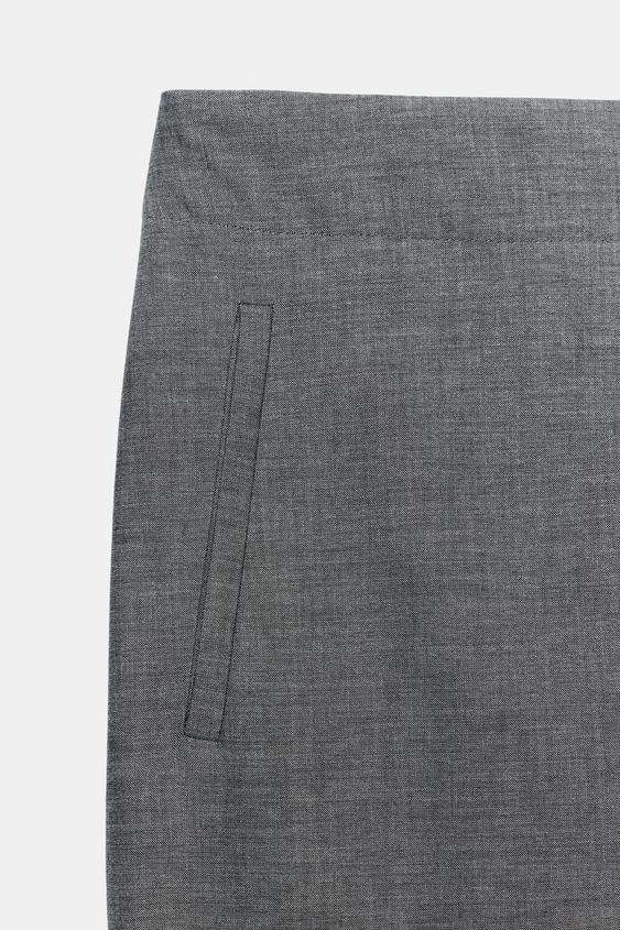 PANTALON AVEC LAINE FUSEAU ZW COLLECTION - Gris chiné de Zara - Image 10