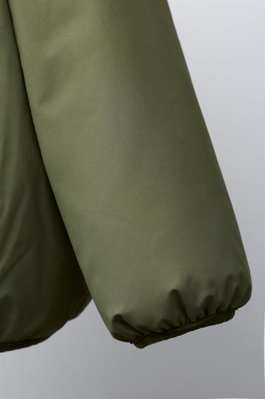 WATER-REPELLENT REVERSIBLE LOGO JACKET - Khaki by Zara - Image 6